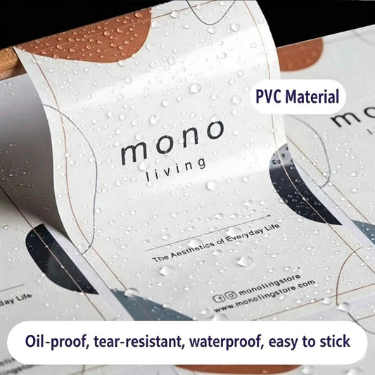 Custom Waterproof Oilproof Vinyl Stickers - Water & Grease Resistant Self-Adhesive Labels