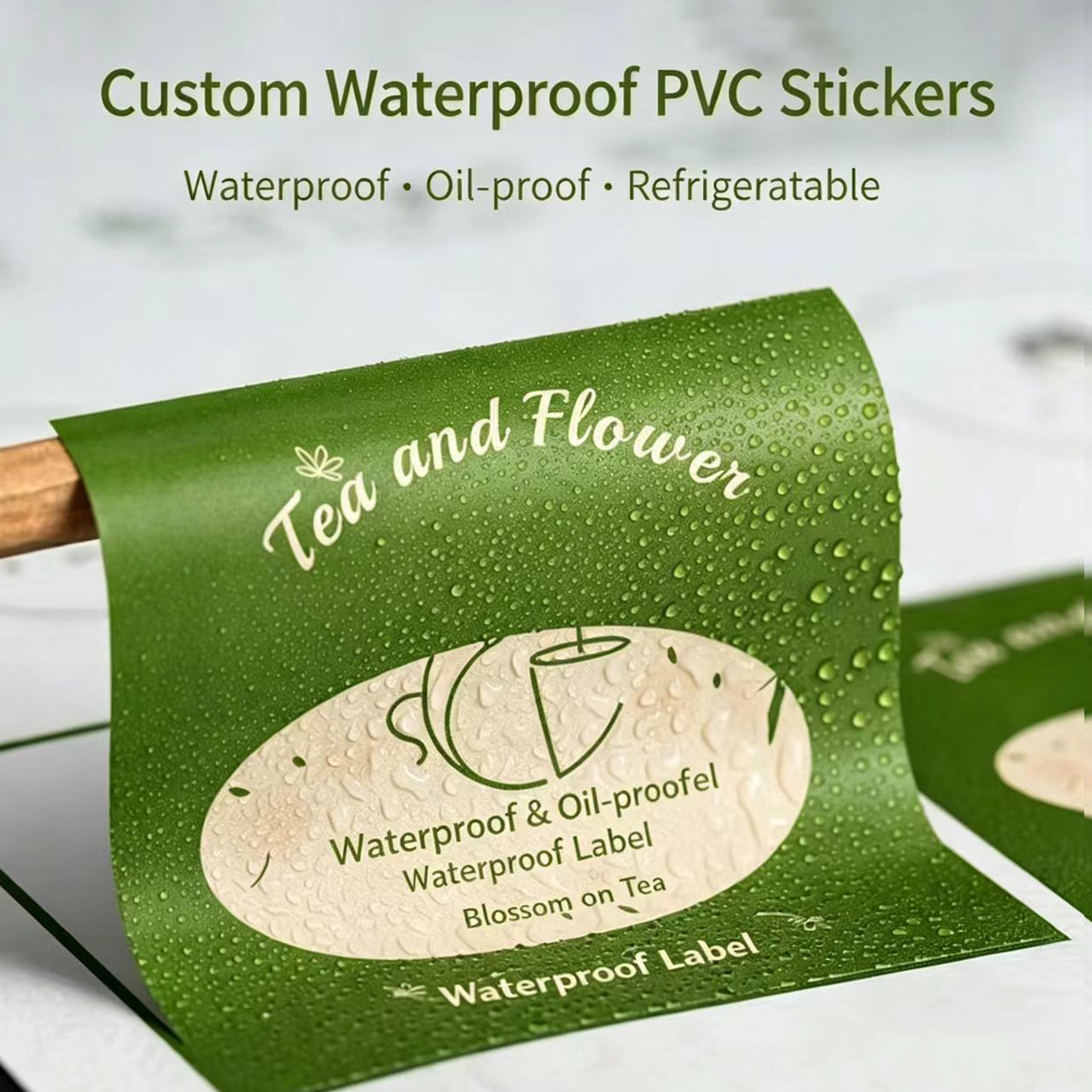 Waterproof & Oil-Proof Self-Adhesive Labels - Custom PVC Stickers for Food & Beverage Packaging
