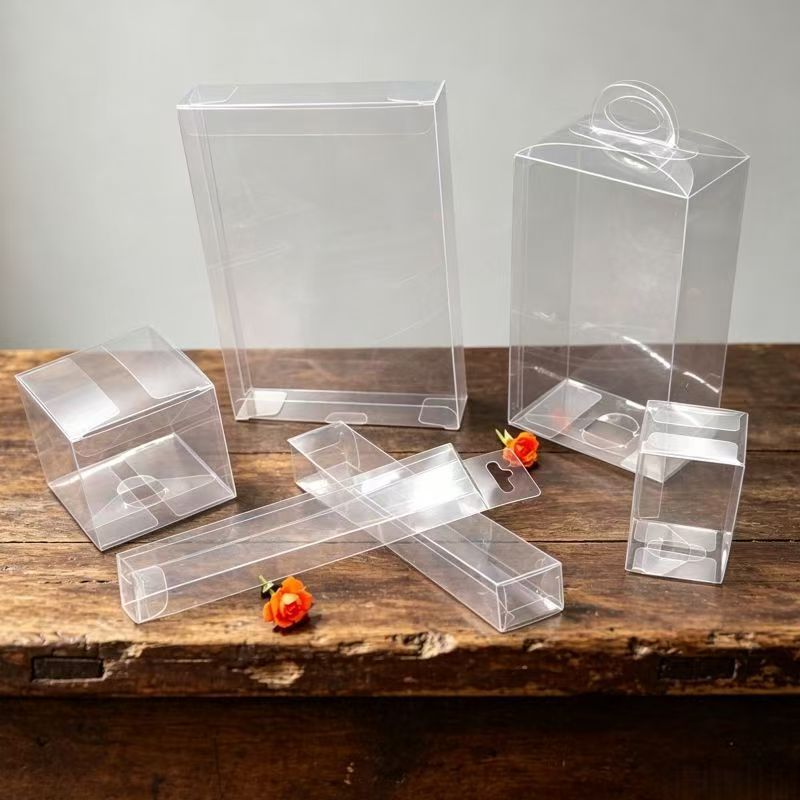 Custom Clear PVC Box, Fold Hard Plastic Packaging Container with Printing