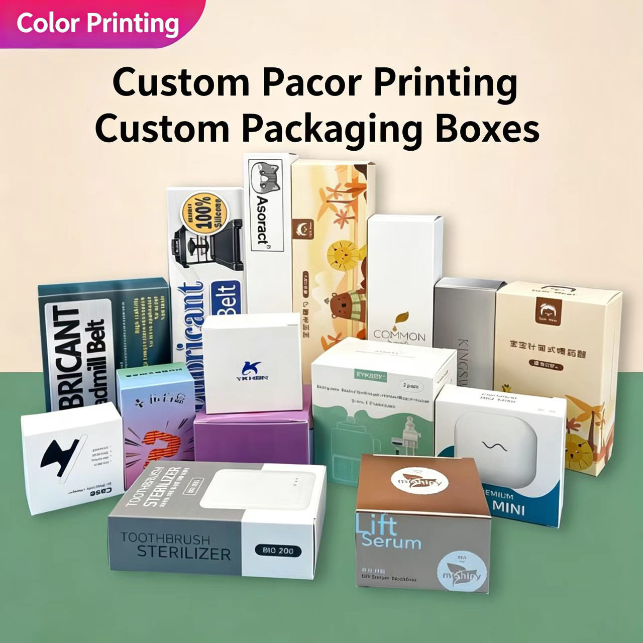 Full Color Printed Paper Box, Custom Folding Color Box